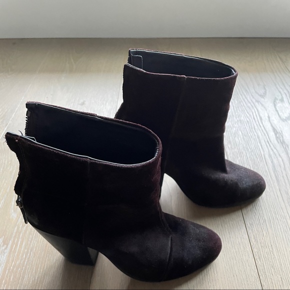 Rag and Bone Maroon Ankle Boots - Picture 1 of 5